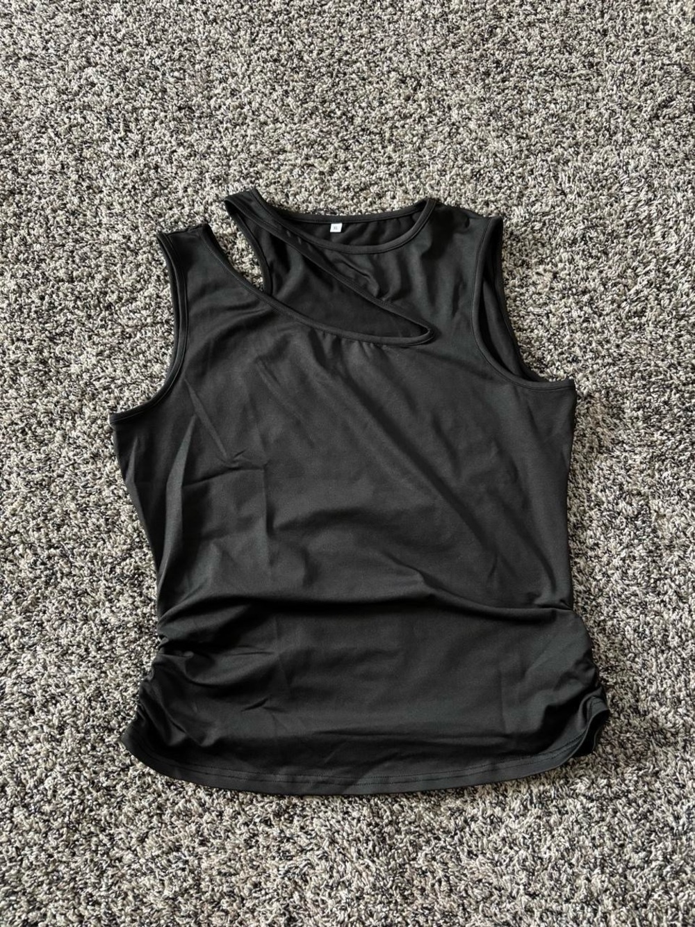 Sleeveless Black Cutout Women's Tank Top